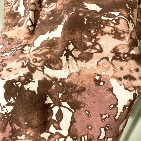 Mudd Junior's M Burgundy and Cream Floral Color Splash Dress - Picture 6 of 8